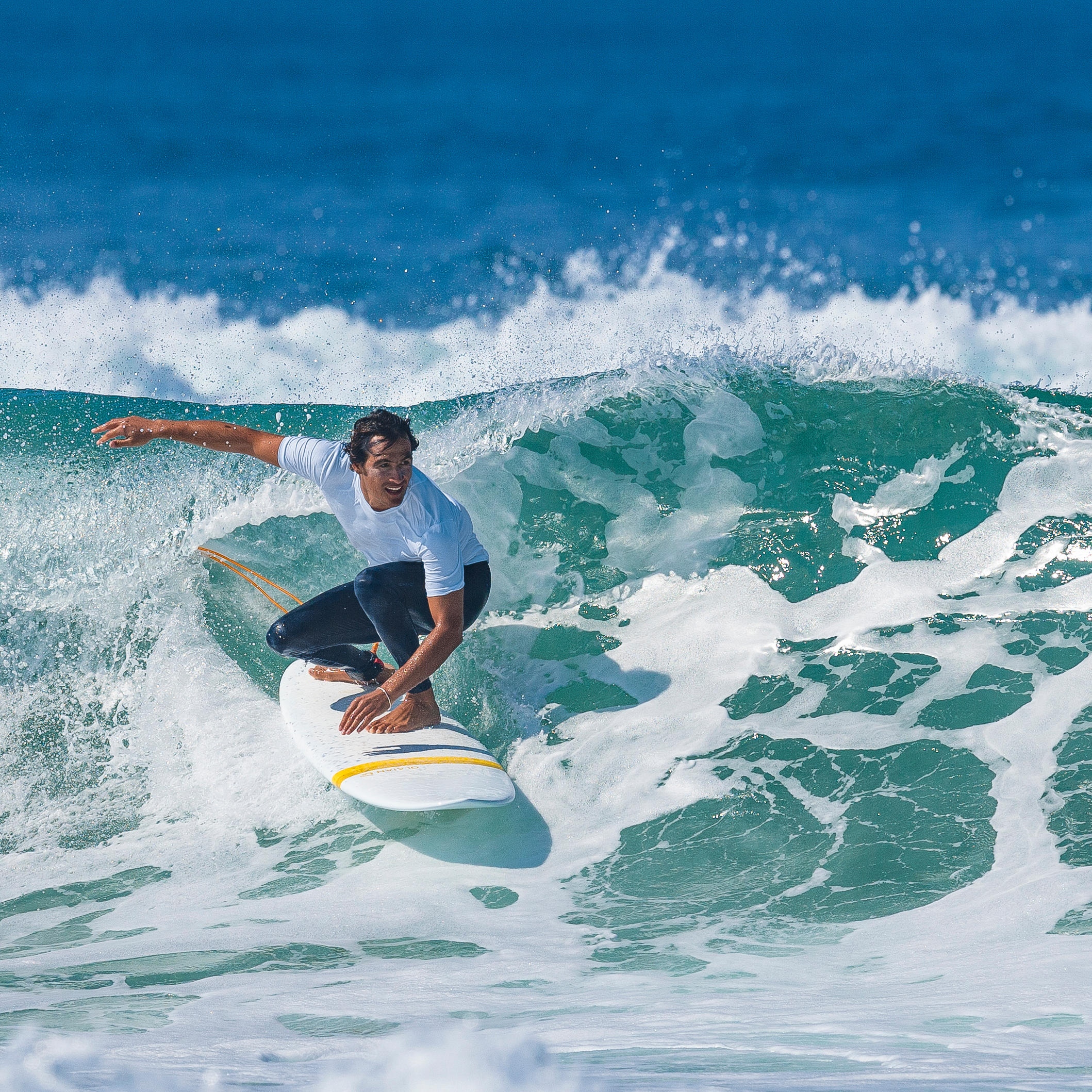 

Men'S Uv Leggings Surfing 100 - Navy Blue -  By OLAIAN | Decathlon