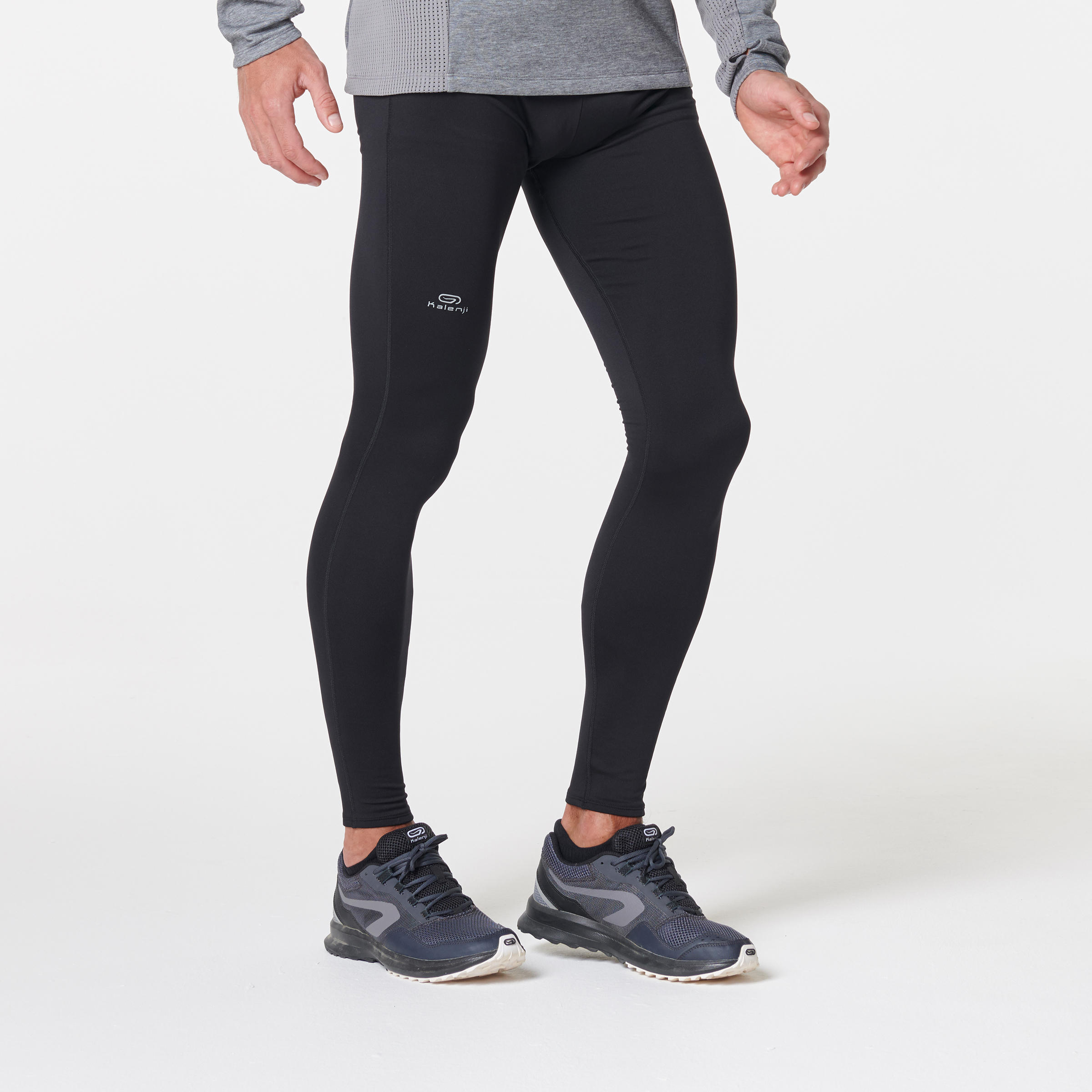 KALENJI WARM MEN'S RUNNING TIGHTS BLACK