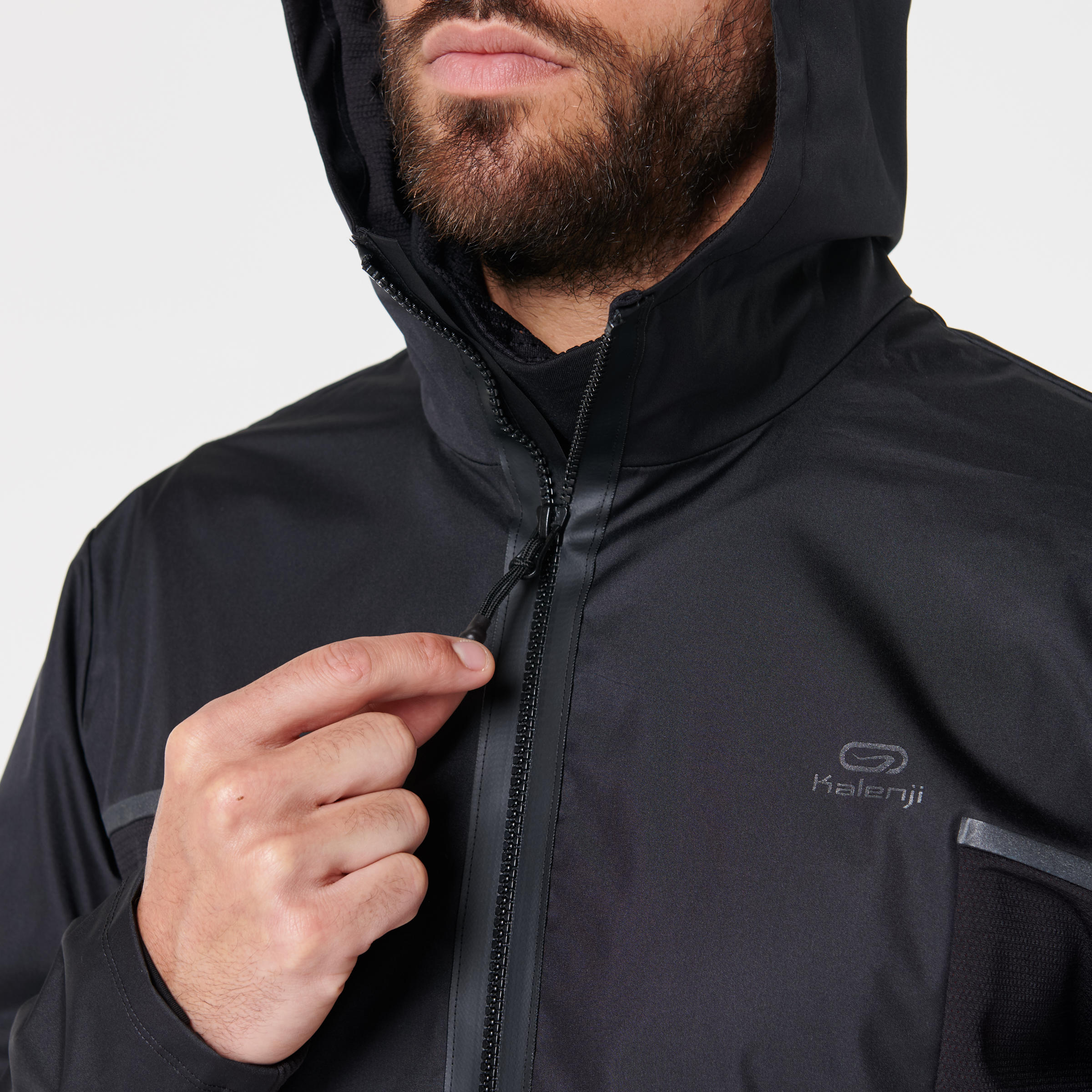 black rainproof jacket