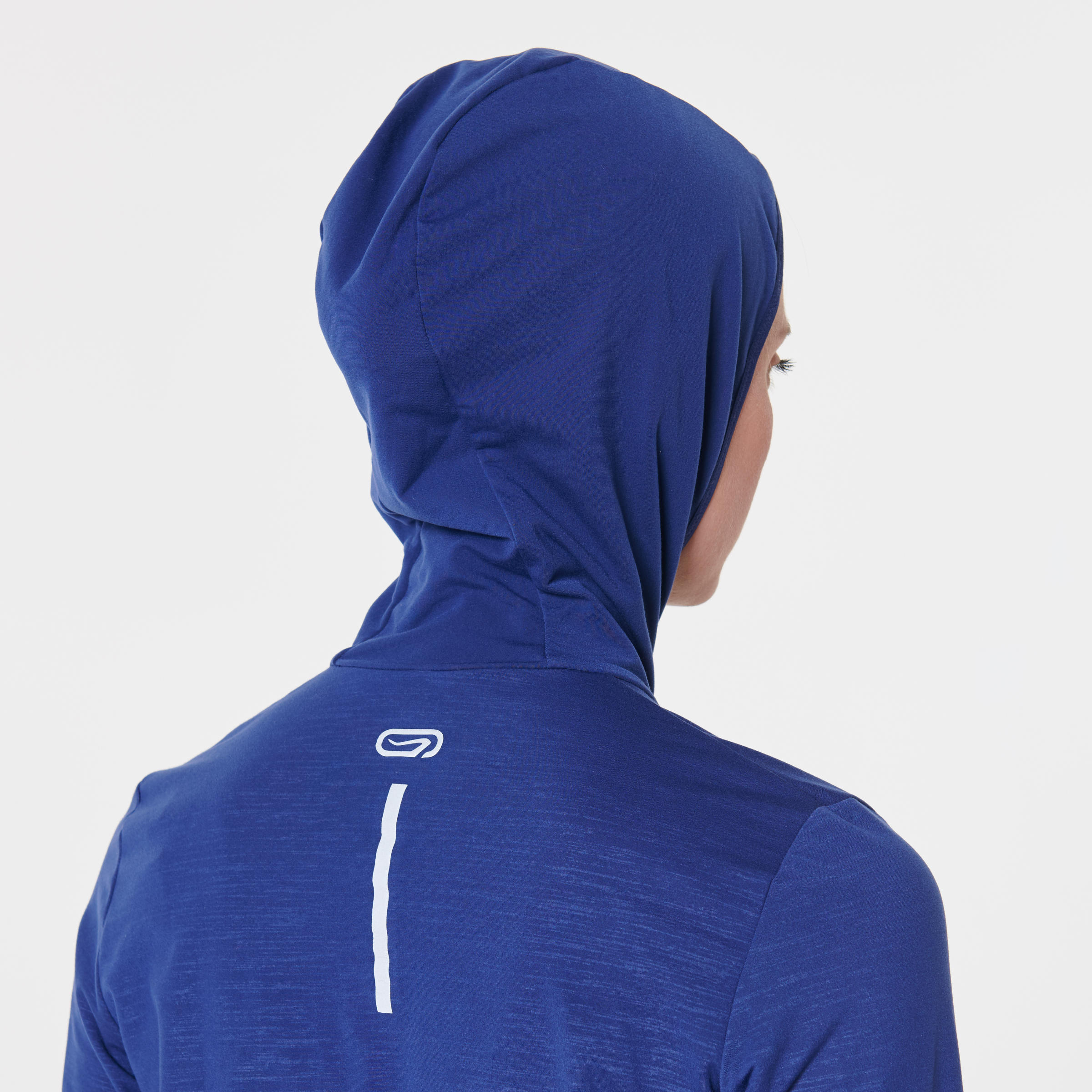 RUN WARM HOODED WOMEN'S JACKET - COSMOS BLUE 5/9