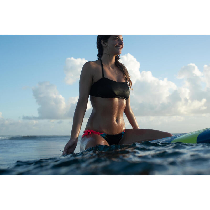 Top bikini Mujer surf bandeau negro