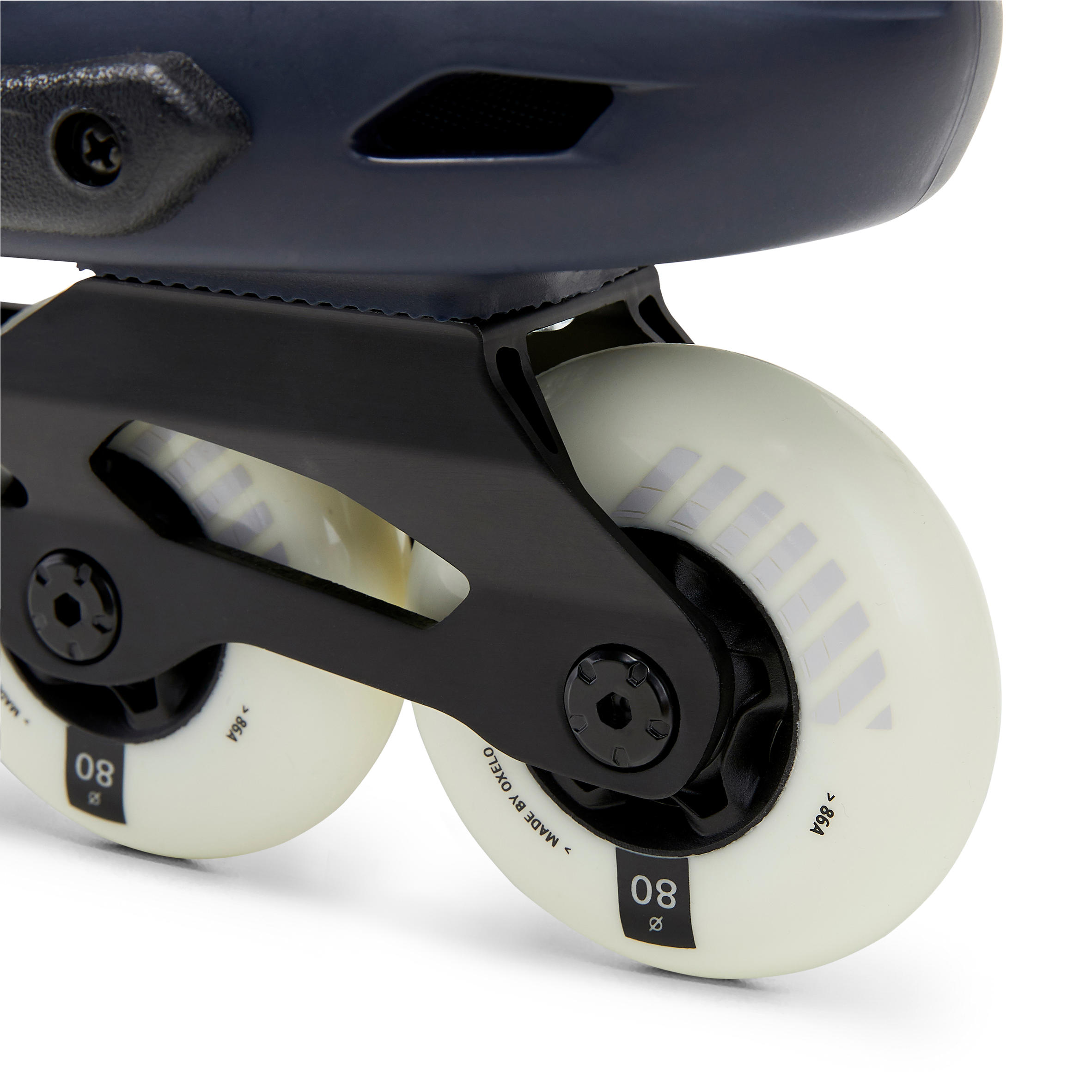 Adult Freeride Hardboot Inline Skates Mf500 Blue White