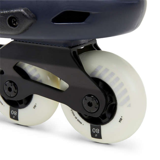 OXELO Adult Freeride Hardboot Inline Skates MF500 Blue/White...