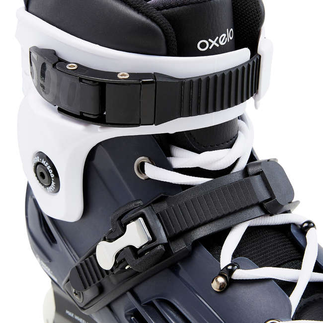 OXELO Adult Freeride Hardboot Inline Skates MF500 Blue/White...