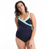 Maillot de bain une pièce femme gainant d&#039;aquagym Karli Bleu Vert