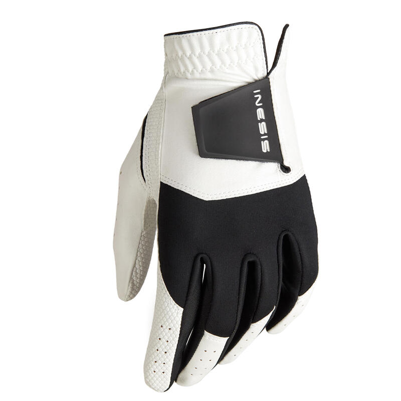 Men's Golf Resistance Glove RightHanded White/Black Decathlon