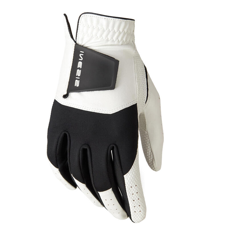 Guante Golf Resistance Hombre Blanco Negro Zurdo