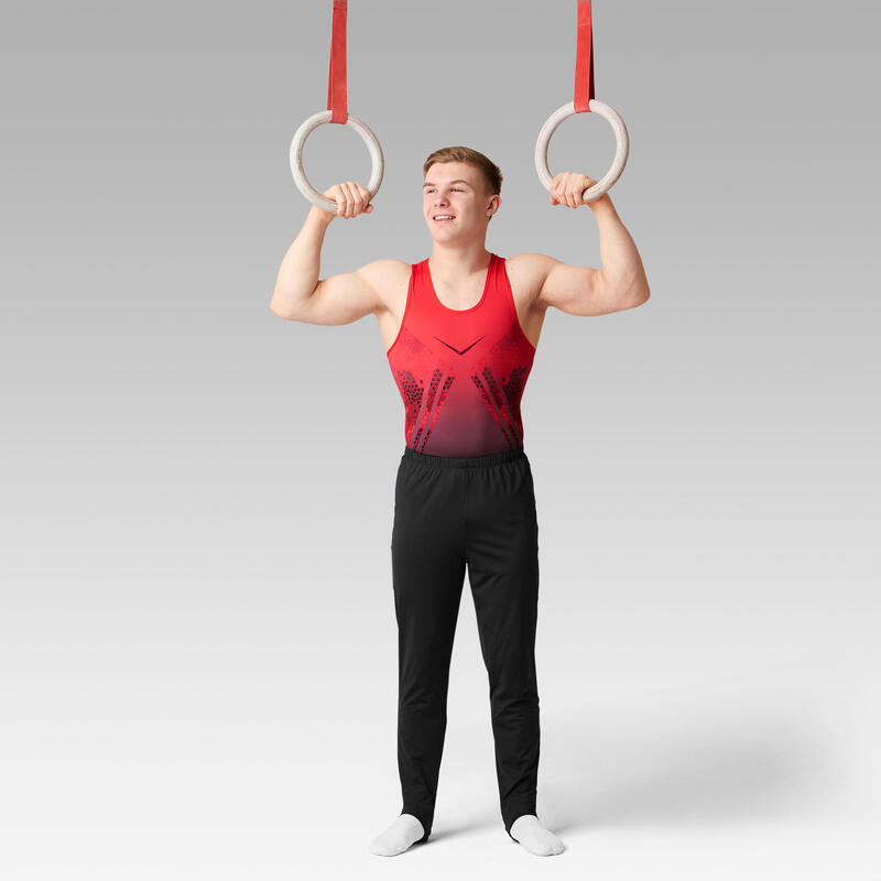 Chlapecký gymnastický dres červeno-černý