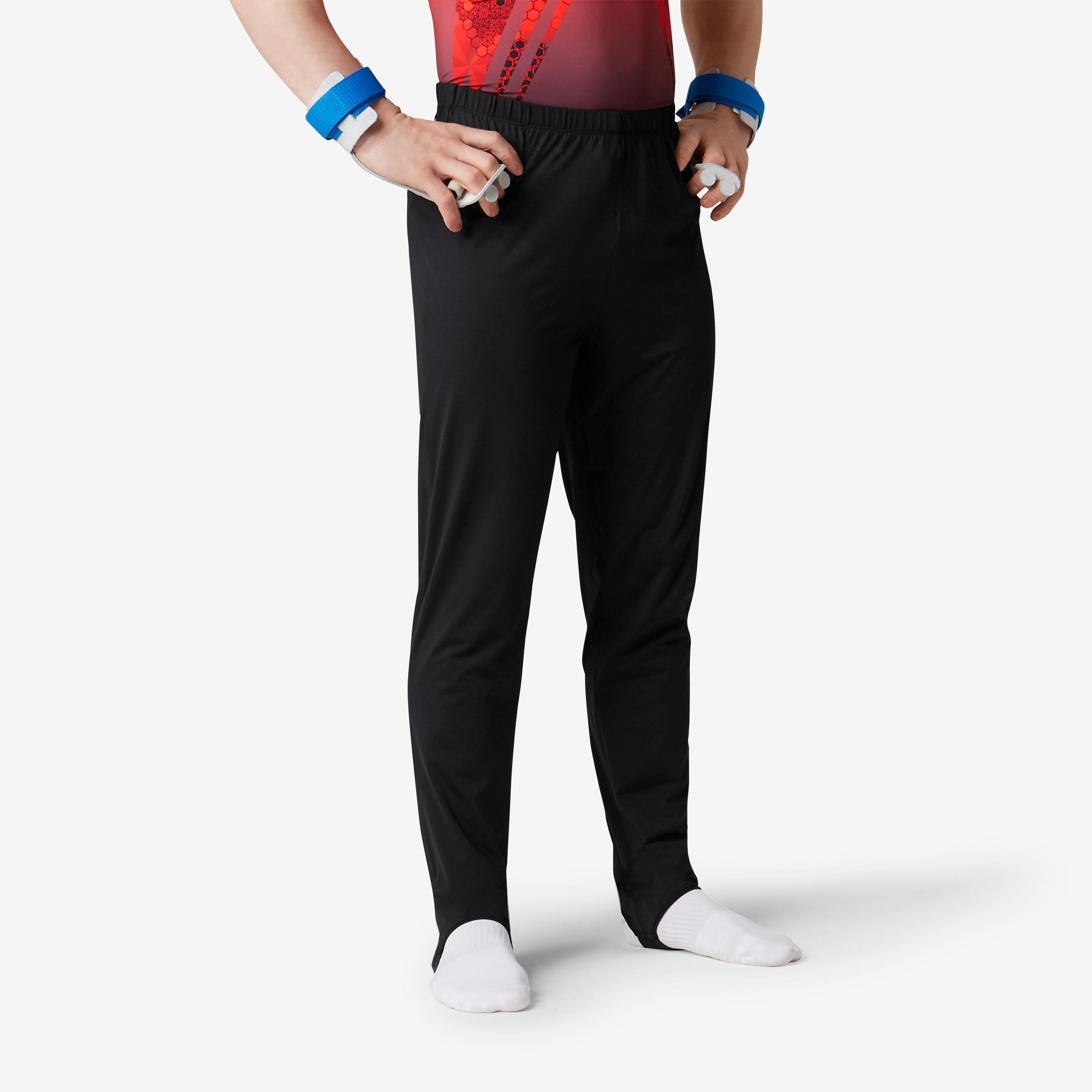 Boys' Gym Stirrup Pants - Black - Decathlon