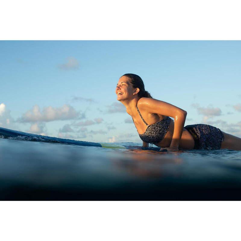 Bikinitop voor surfen LORI ETHNI bandeau met afneembaar nekbandje