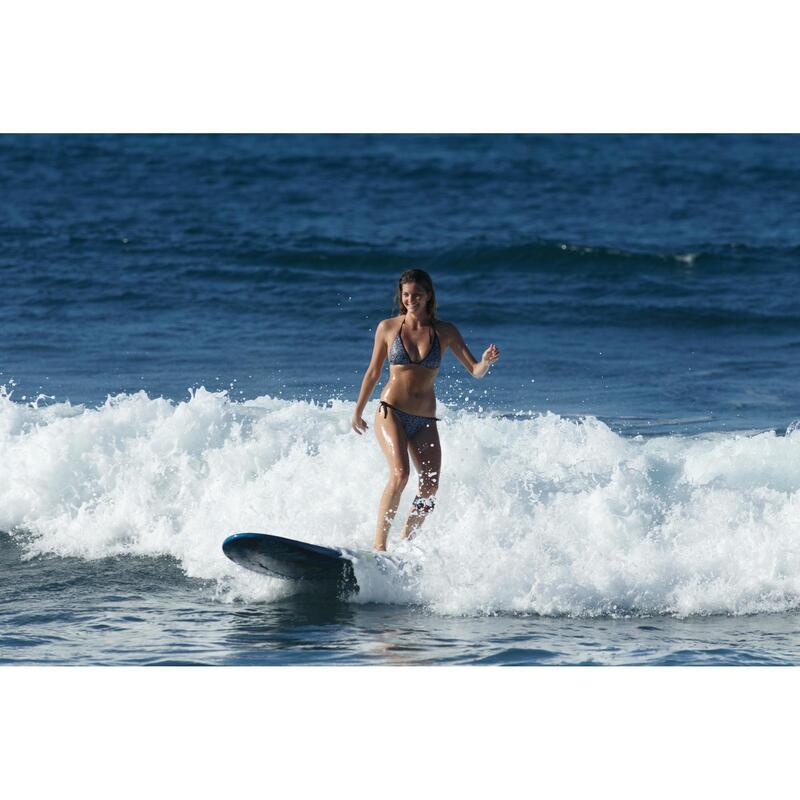 Top bikini Mujer surf triángulo negro