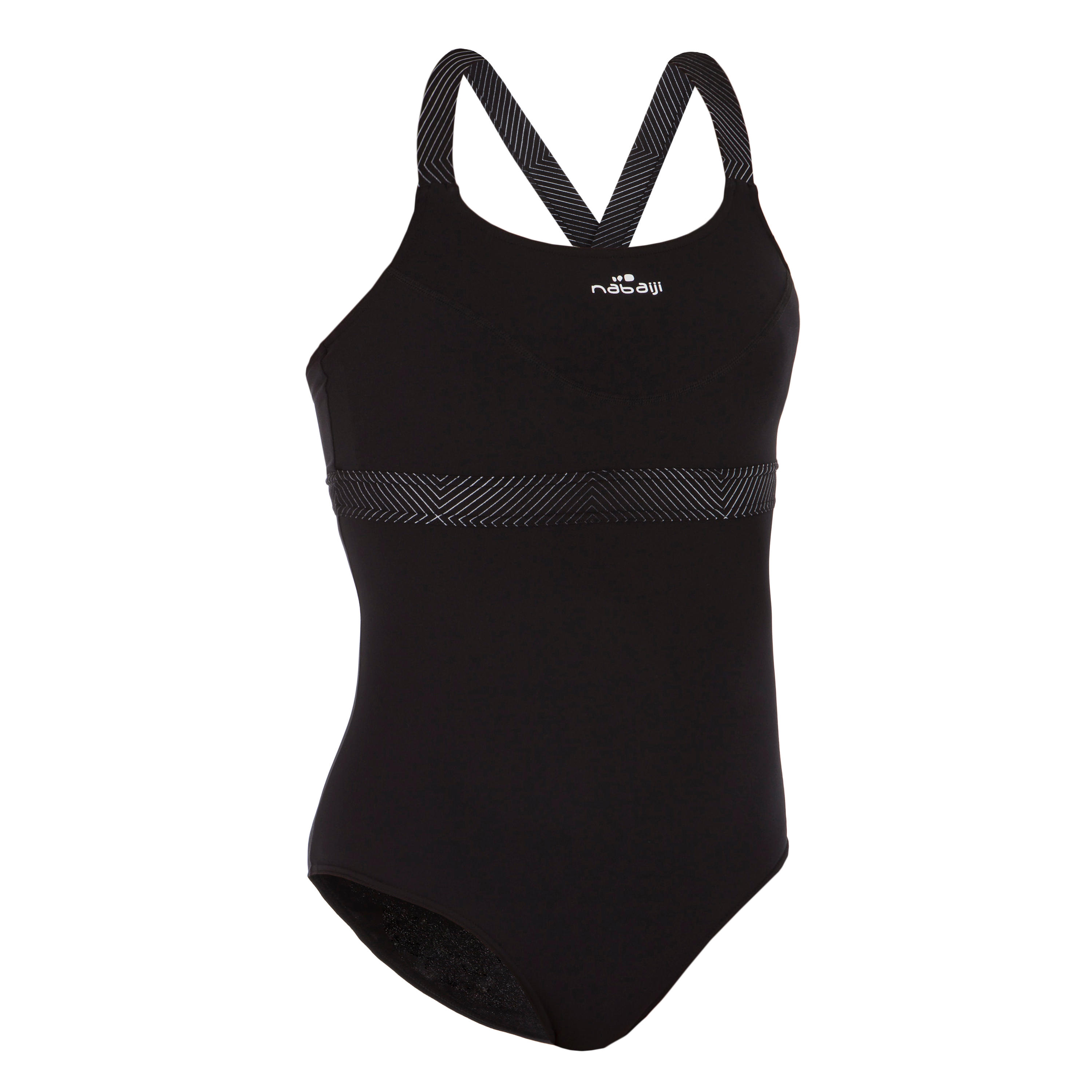 Women's Aquafitness One-Piece Swimsuit Anna - Black Square 8/12