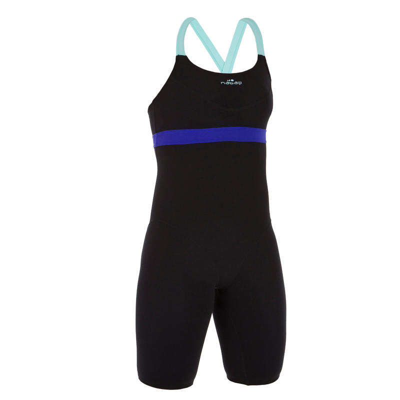 Maillot de bain une pièce jammer d'aquaforme femme Anna noir bleu Maillot de bain une pièce jammer d'aquaforme femme Anna noir bleu