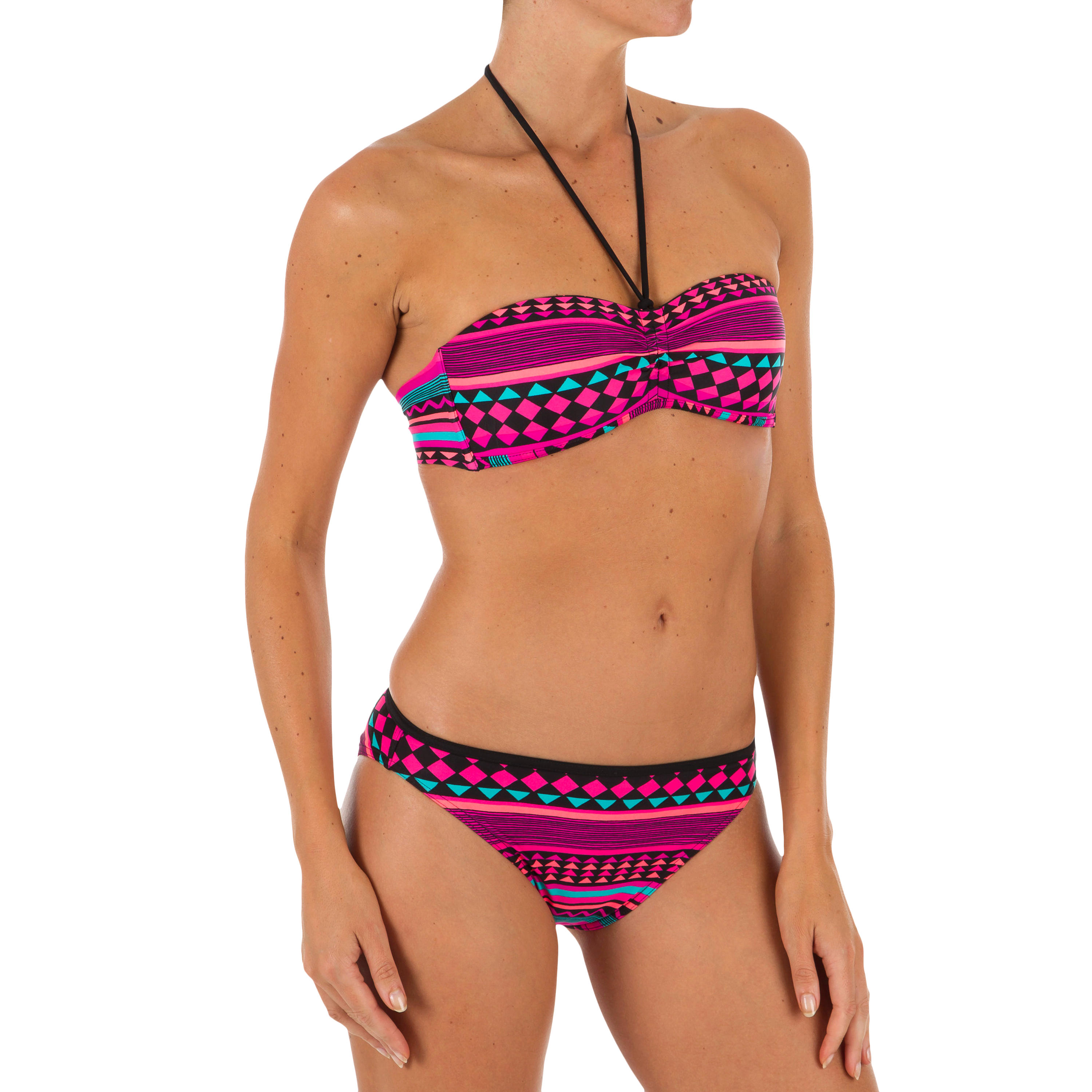 Women's Classic Surfer Brief Swimsuit Bottoms NINA GIO PINK 2/7