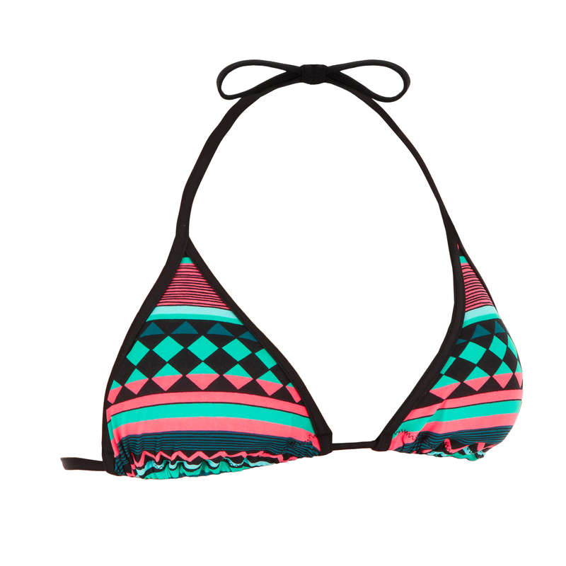 WOMEN BEGINNER SURF SWIMSUIT - TRIANGLE MAE PAD GIO GREEN OLAIAN