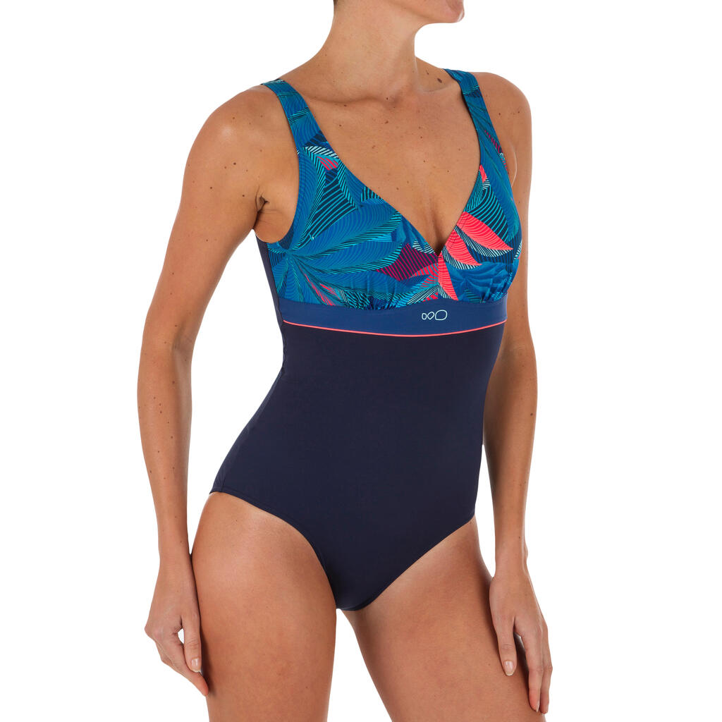 Kaipearl Triki 100 Women's Body-Sculpting Swimsuit - Blue / Red