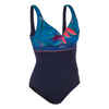 Kaipearl Triki Women's Body-Sculpting 1-piece Swimsuit Pal - Blue Red