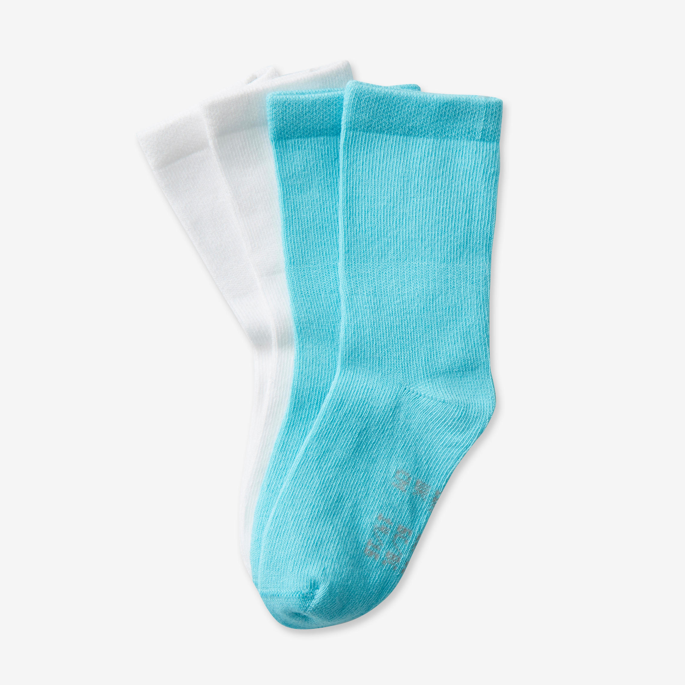 100 Mid Gym Socks Twin-Pack - Light Green/Mottled Grey 4/4