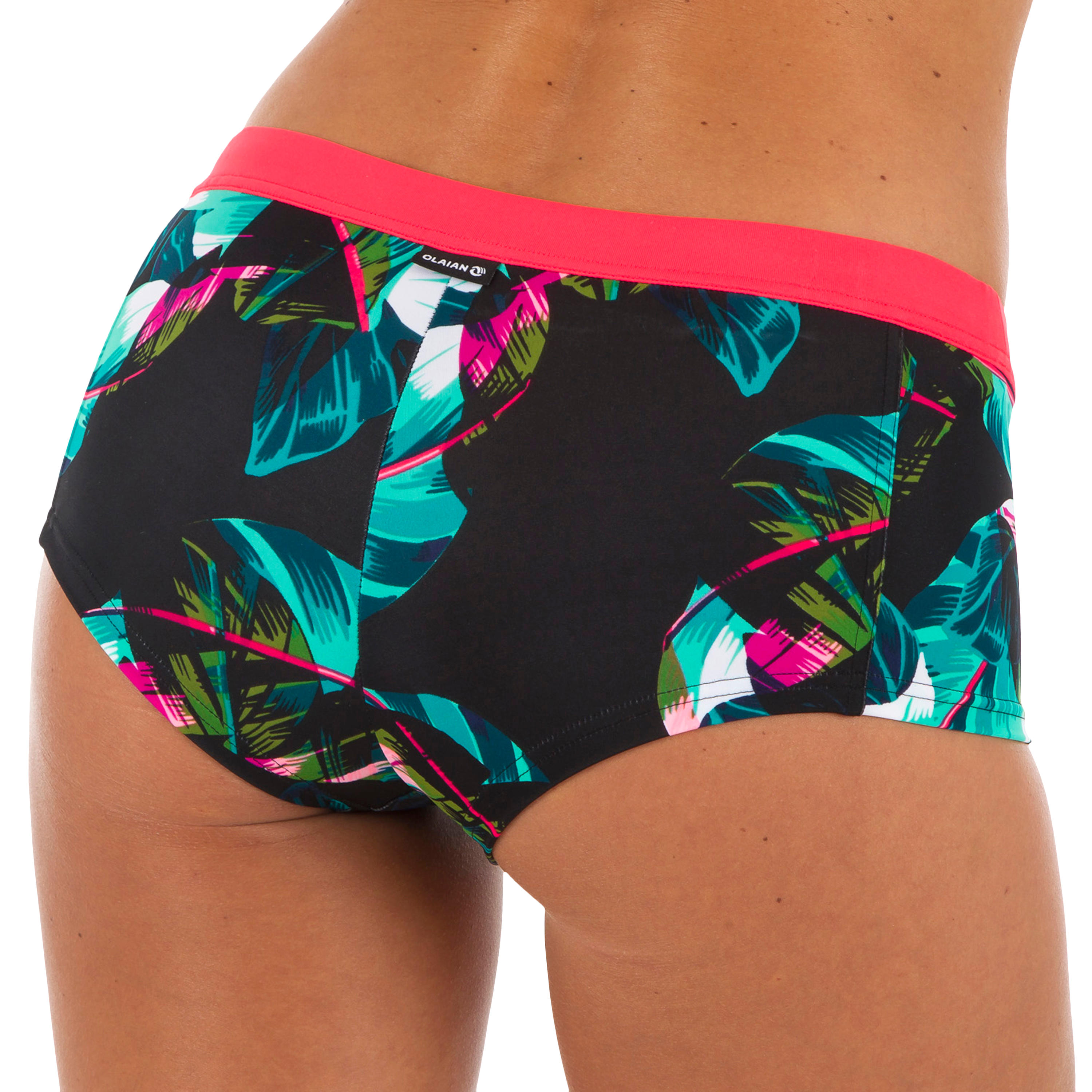 Woman's shorty swimsuit bottoms WITH  DRAWSTRING VAIANA futuna - Black 4/9