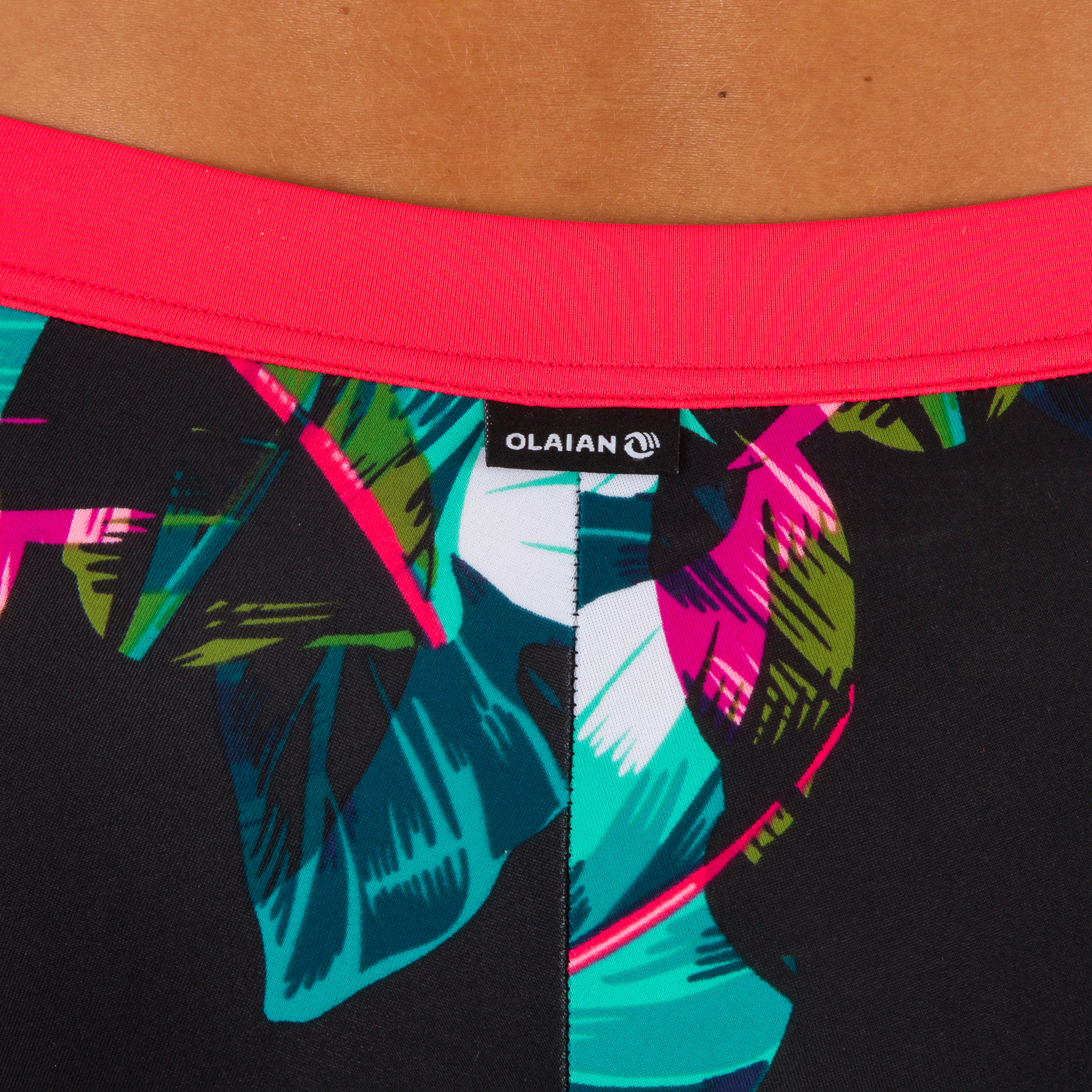 Woman's shorty swimsuit bottoms WITH  DRAWSTRING VAIANA futuna - Black 7/9