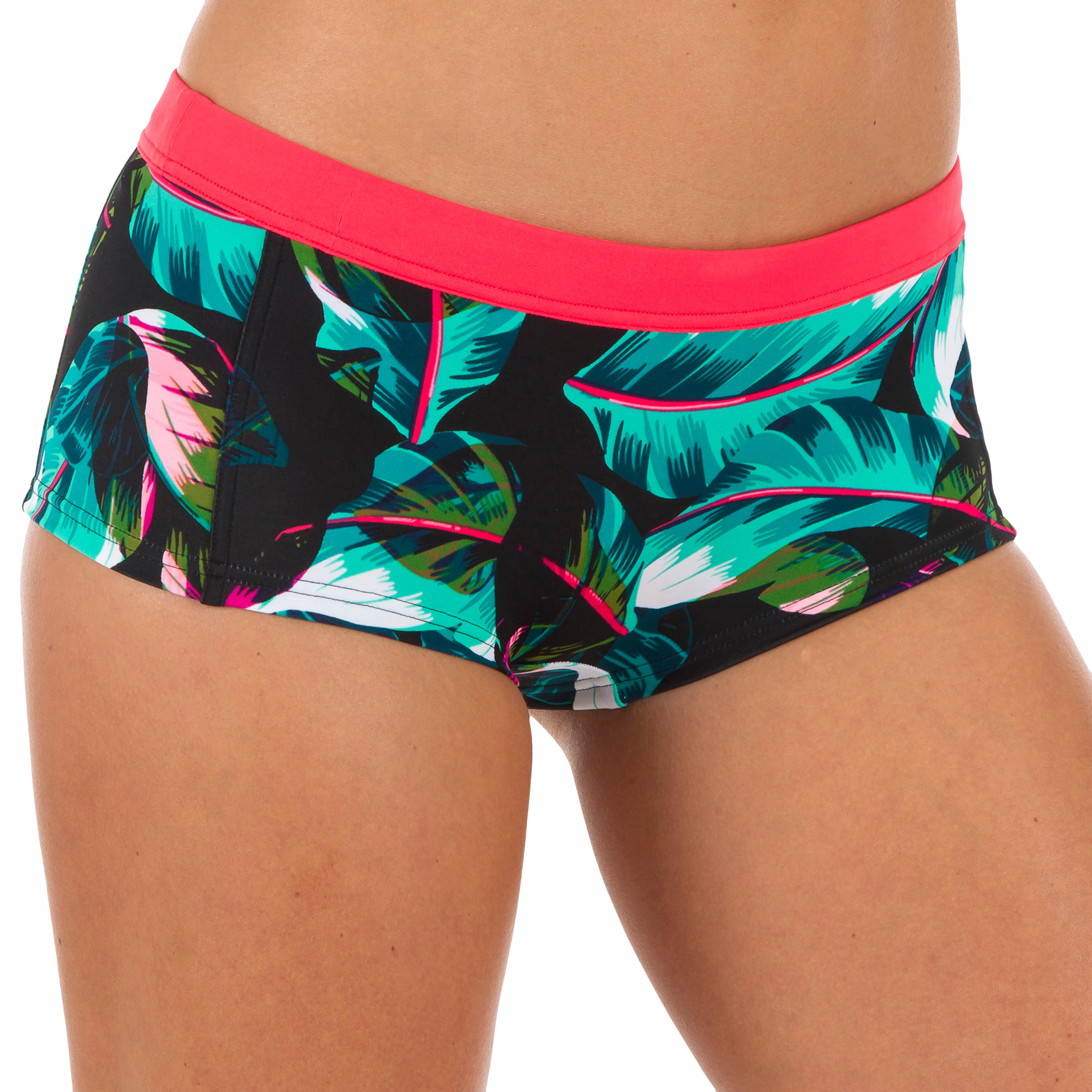 Woman's shorty swimsuit bottoms WITH  DRAWSTRING VAIANA futuna - Black 2/9
