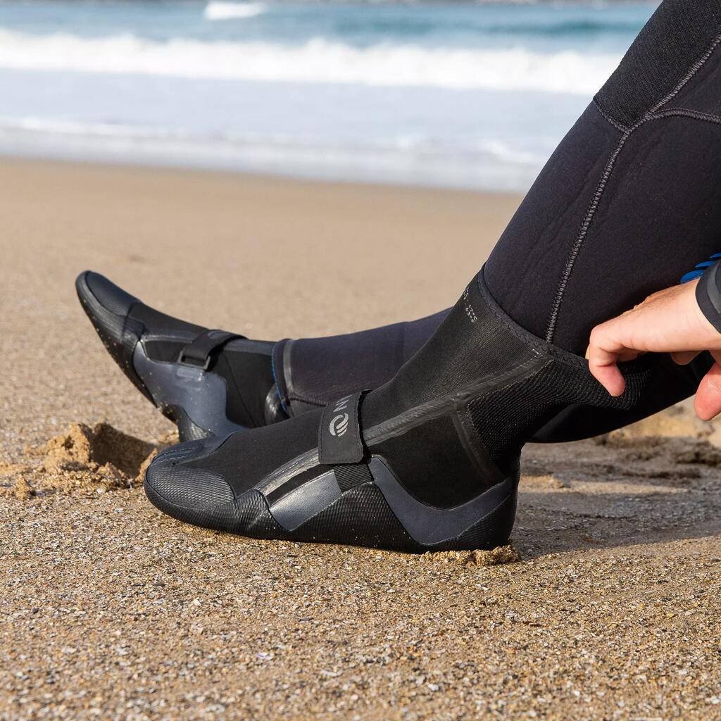 Neoprene surfing boots booties 900 4 mm - black/grey