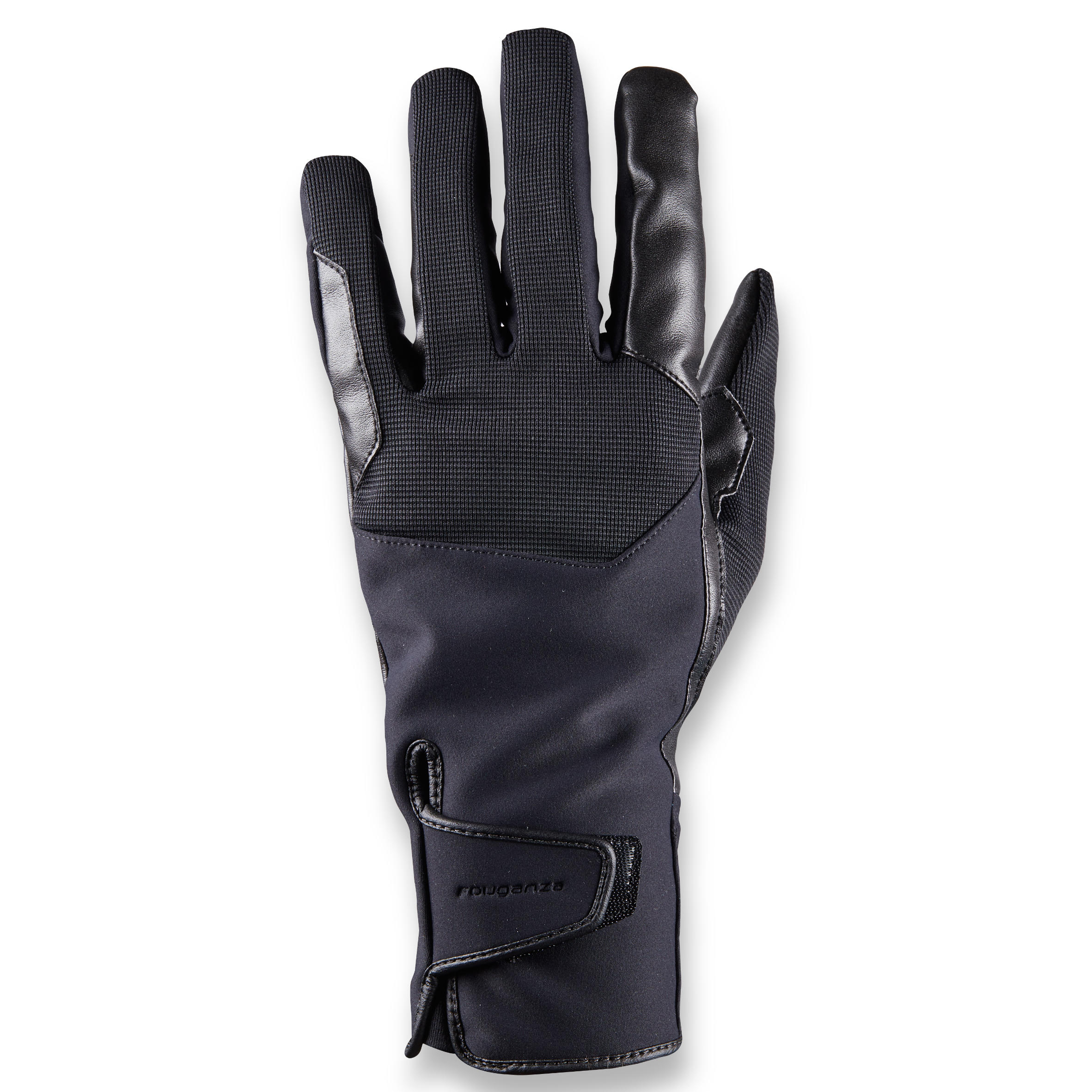 gants chauds d'équitation homme 560 warm noir - fouganza
