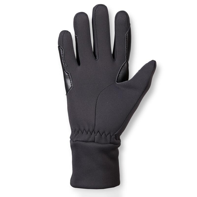 Guantes equitación fouganza 100 Warm niños gris oscuro cálidos