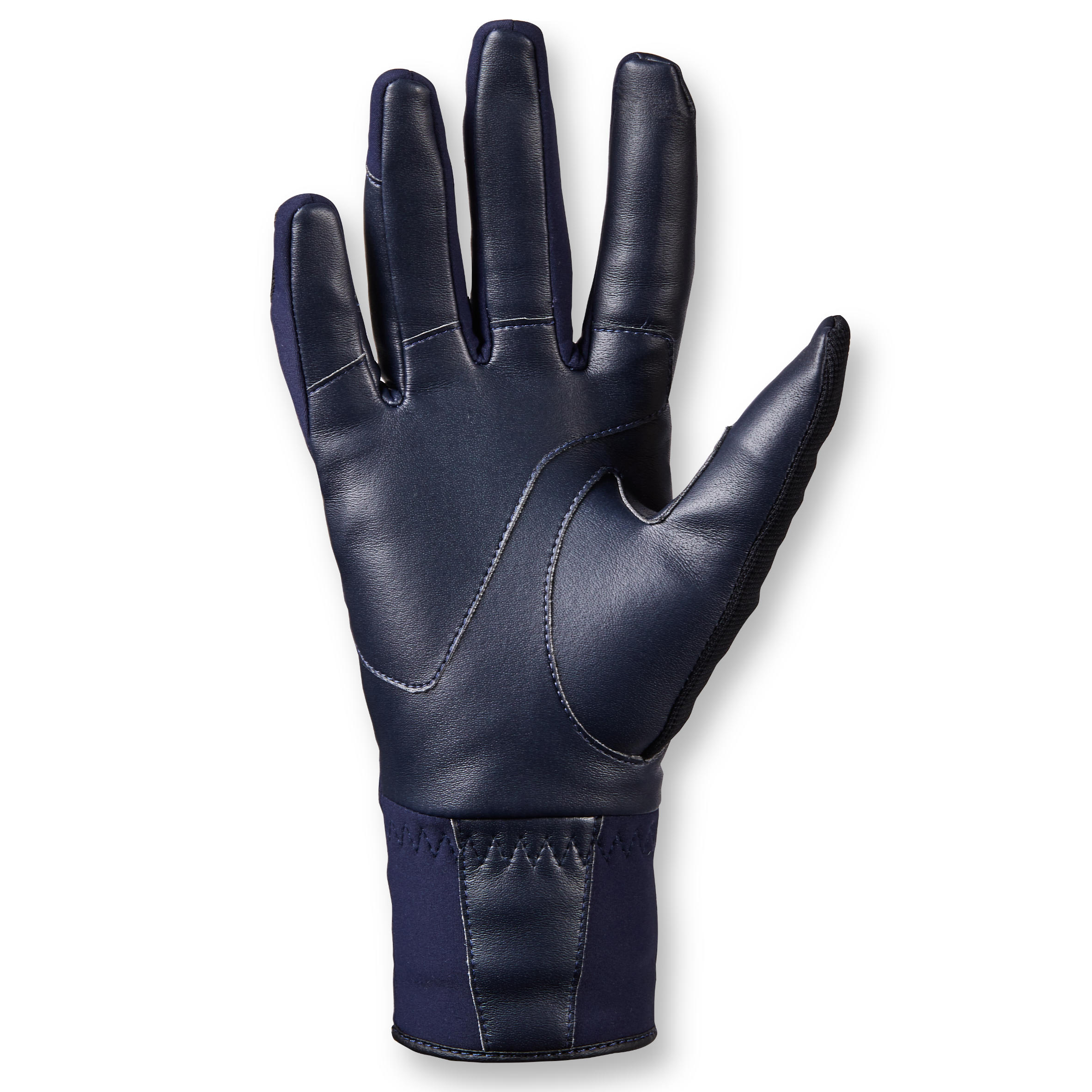 Women's Water-Repellent Horse Riding Gloves 560 Warm - Navy/Black 2/8