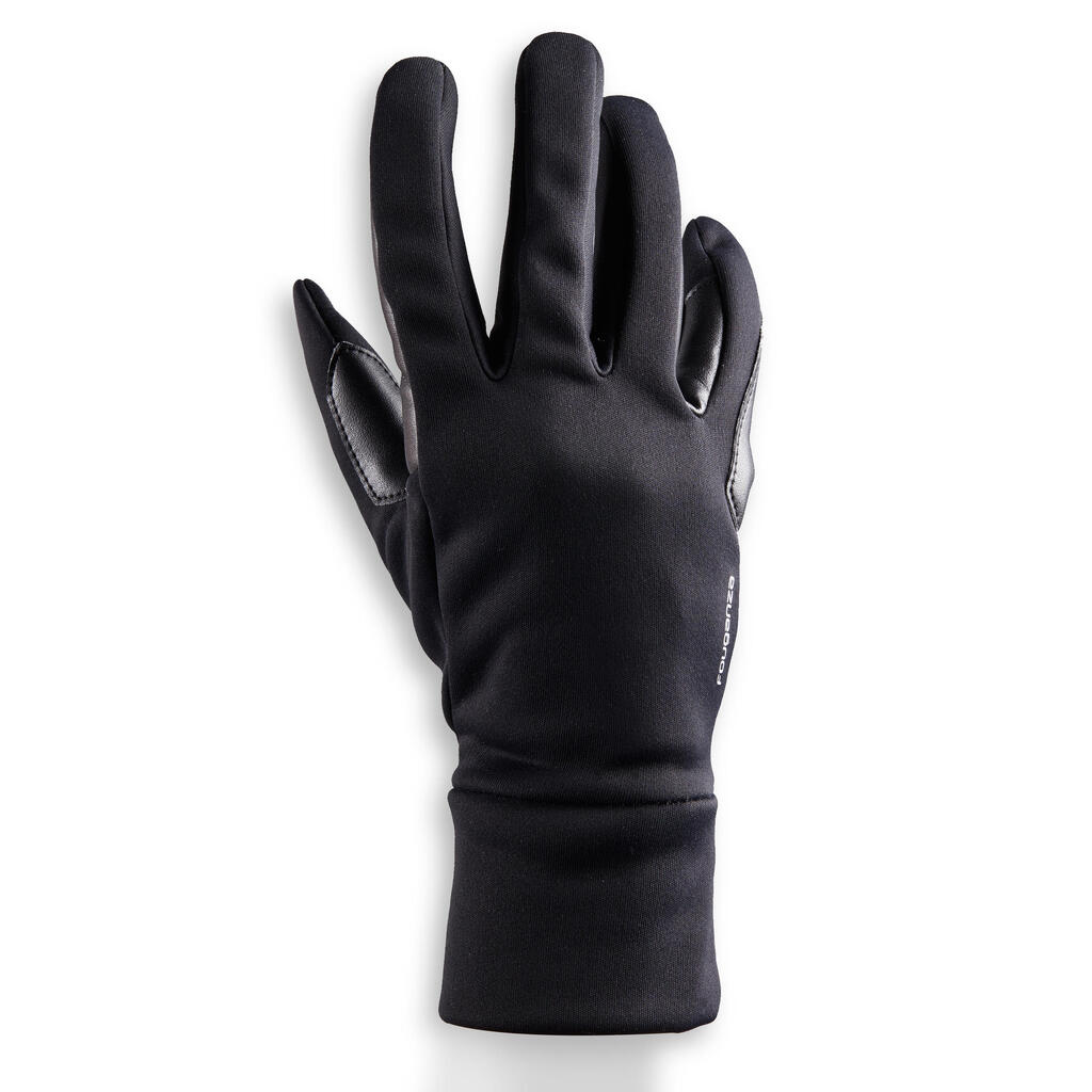 100 Warm Women's Horse Riding Gloves - Black