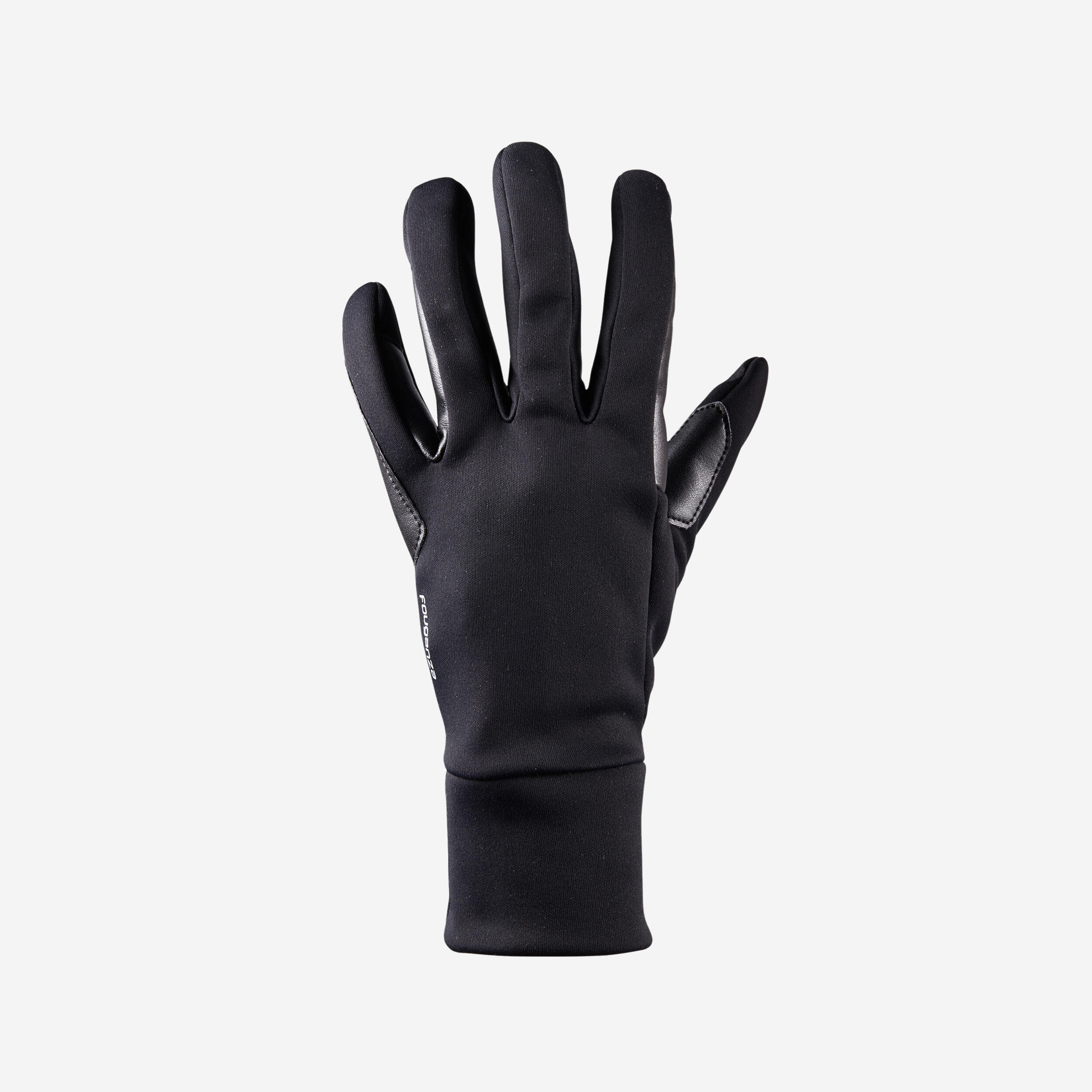 gants chauds d'équitation femme 100 warm noir - fouganza