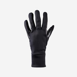 Gants chauds d'équitation femme 100 WARM noir