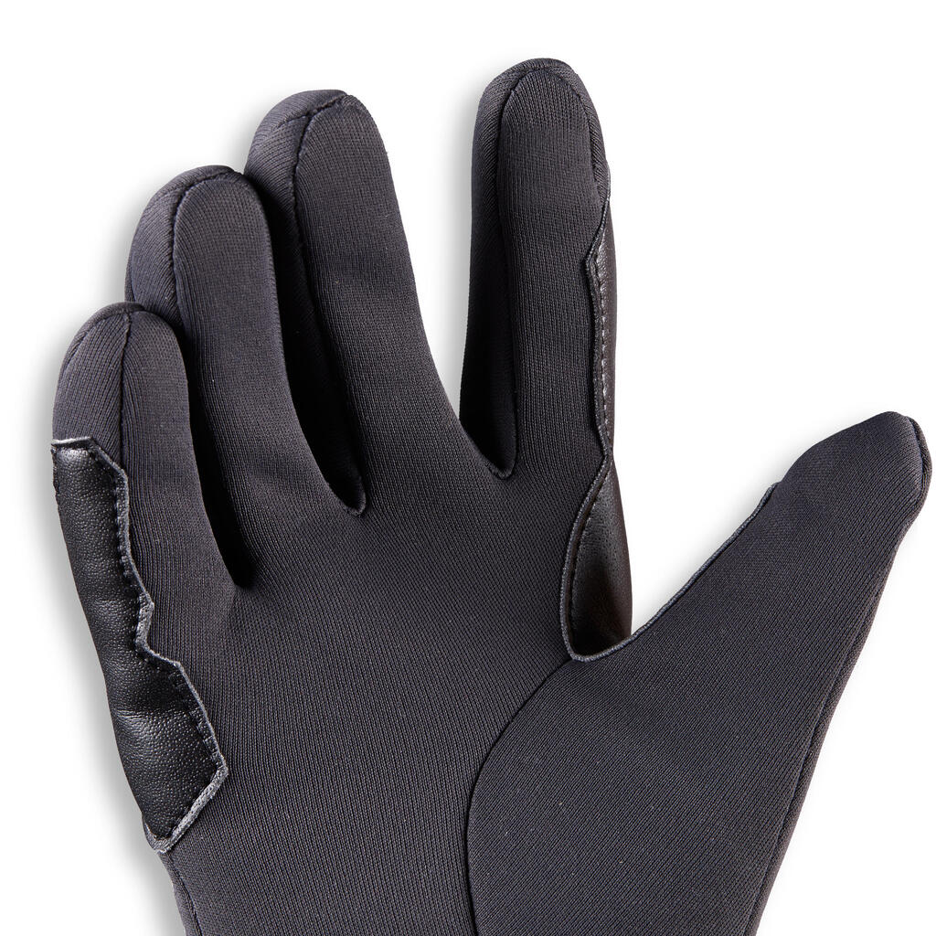 100 Warm Kids' Horse Riding Gloves - Dark Grey