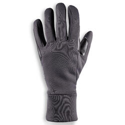 Gants chauds d'équitation homme 100 WARM gris foncé