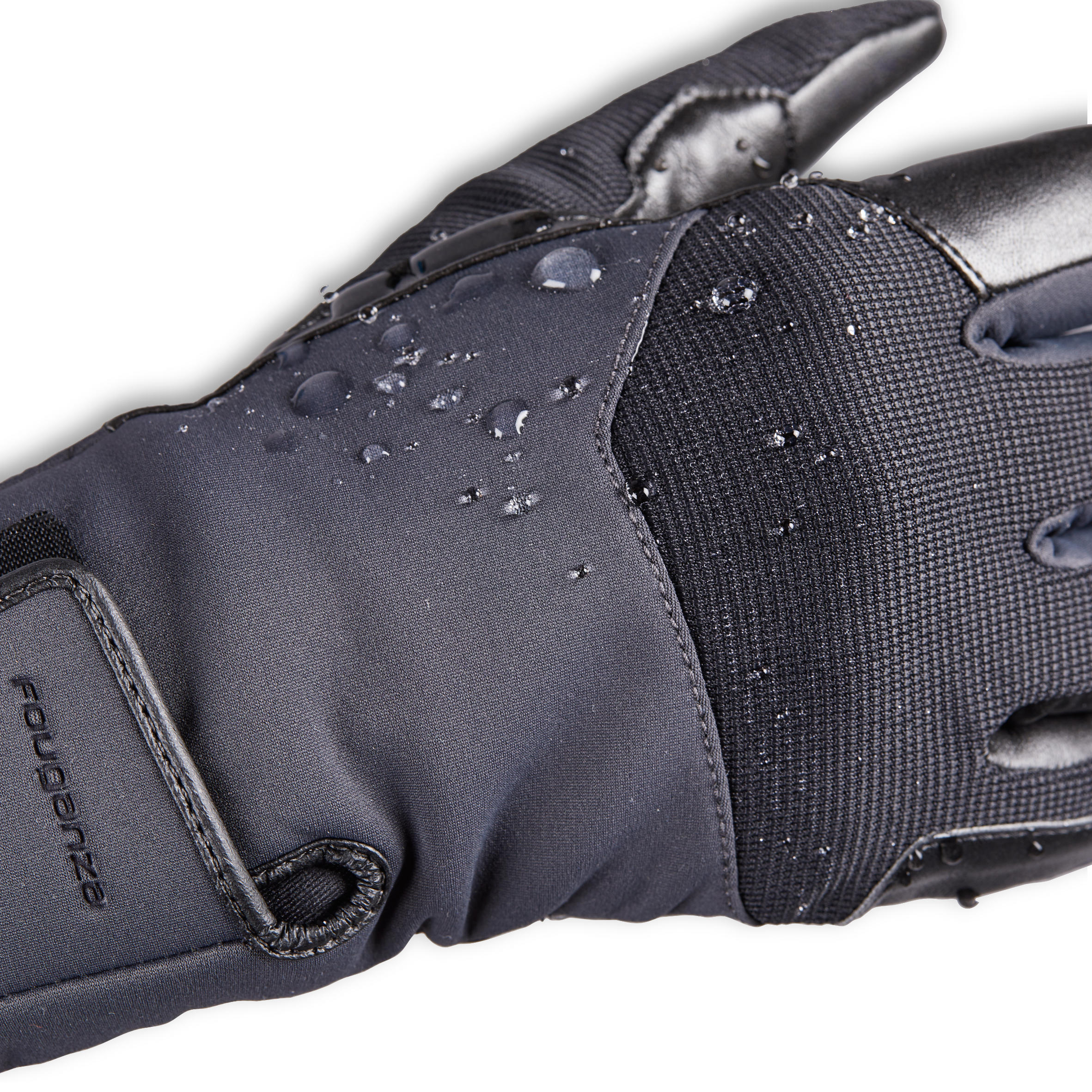 Women's Water-Repellent Horse Riding Gloves 560 Warm - Grey/Black 8/9