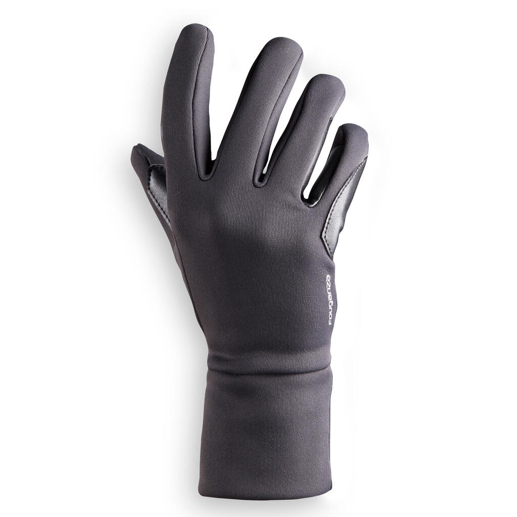 100 Warm Kids' Horse Riding Gloves - Dark Grey