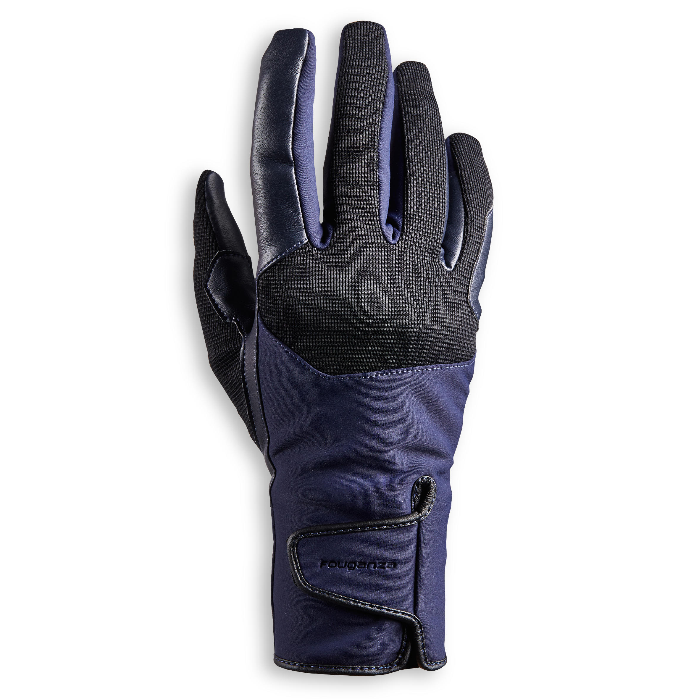 Women's Water-Repellent Horse Riding Gloves 560 Warm - Navy/Black 4/8