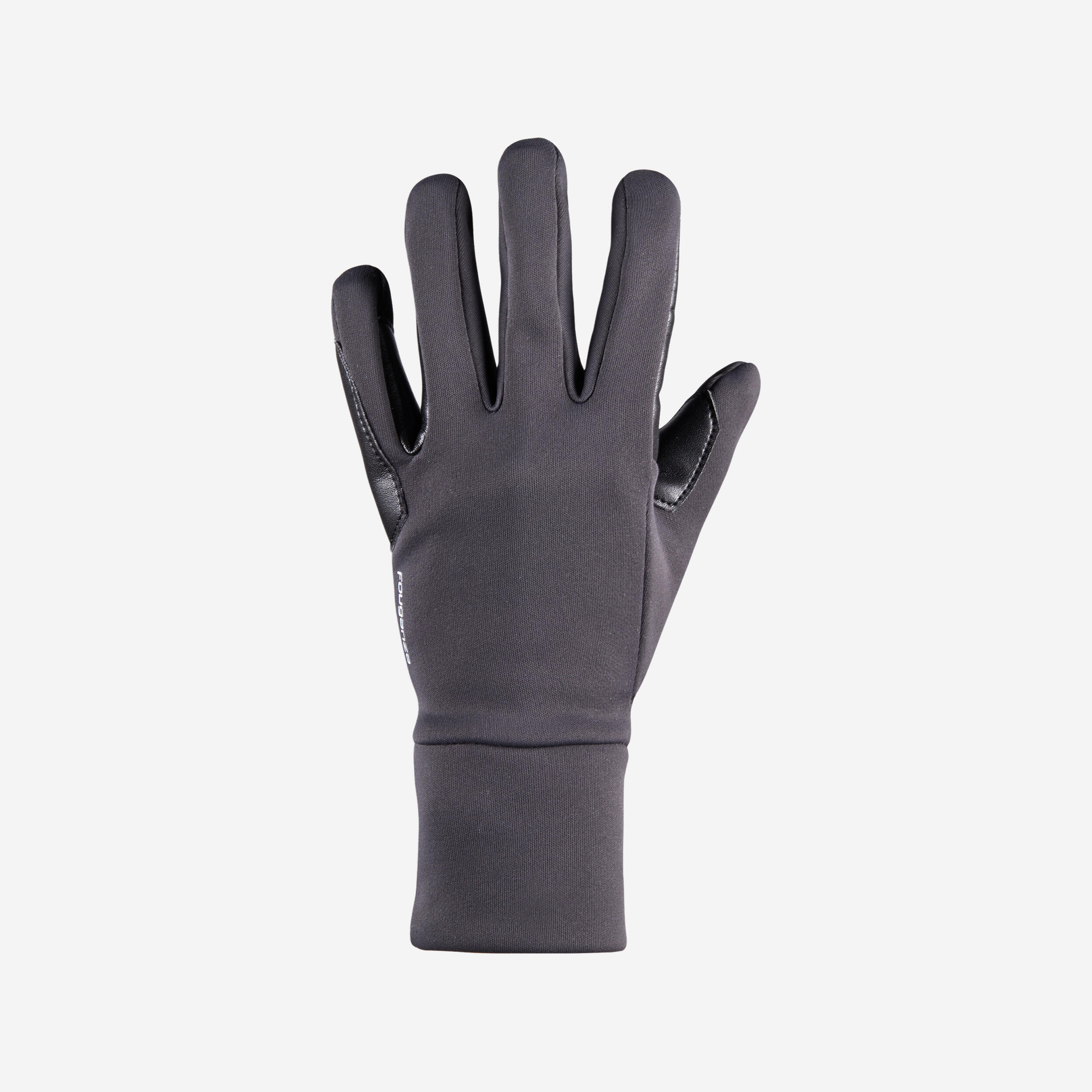 100 Warm Kids' Horse Riding Gloves - Dark Grey 1/8