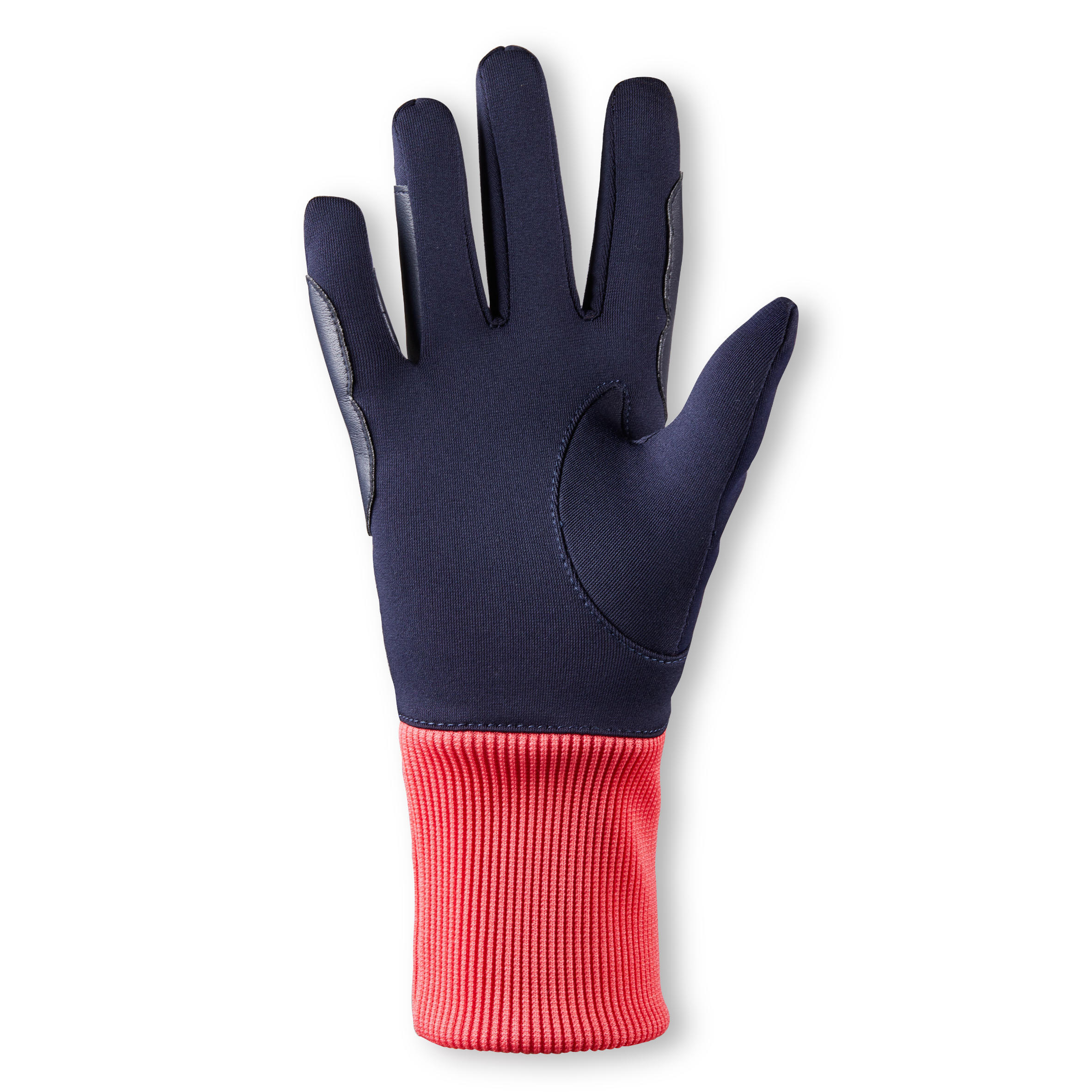 140 Warm Kids' Horse Riding Gloves - Navy/Pink 2/6