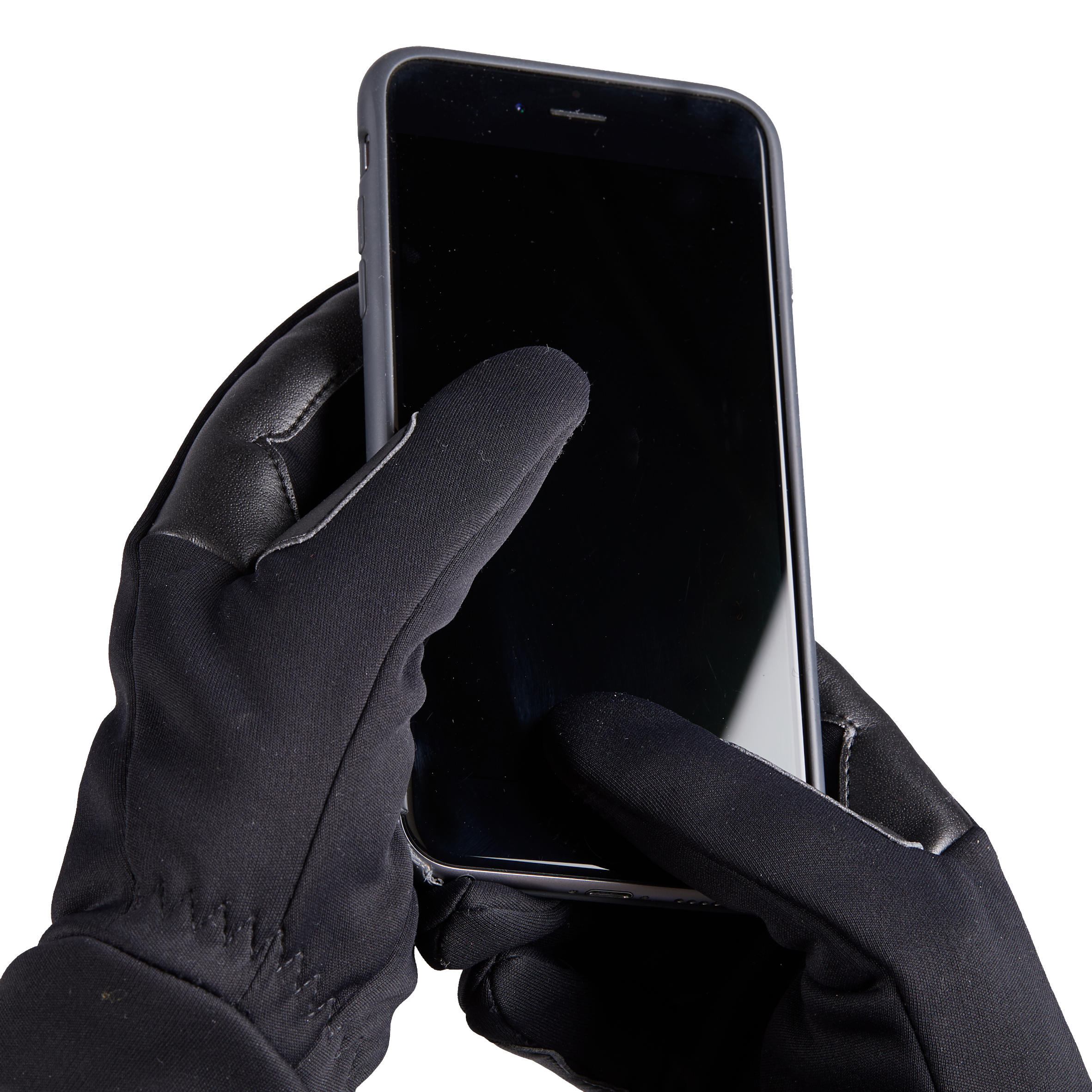 Gants d’équitation femme 100 CHAUD noir - FOUGANZA