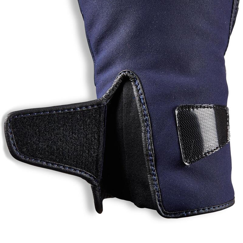 Gants d'équitation chauds et déperlants Femme - 560 WARM marine/noir