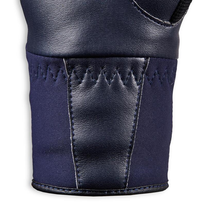 Gants d'équitation chauds et déperlants Femme - 560 WARM marine/noir