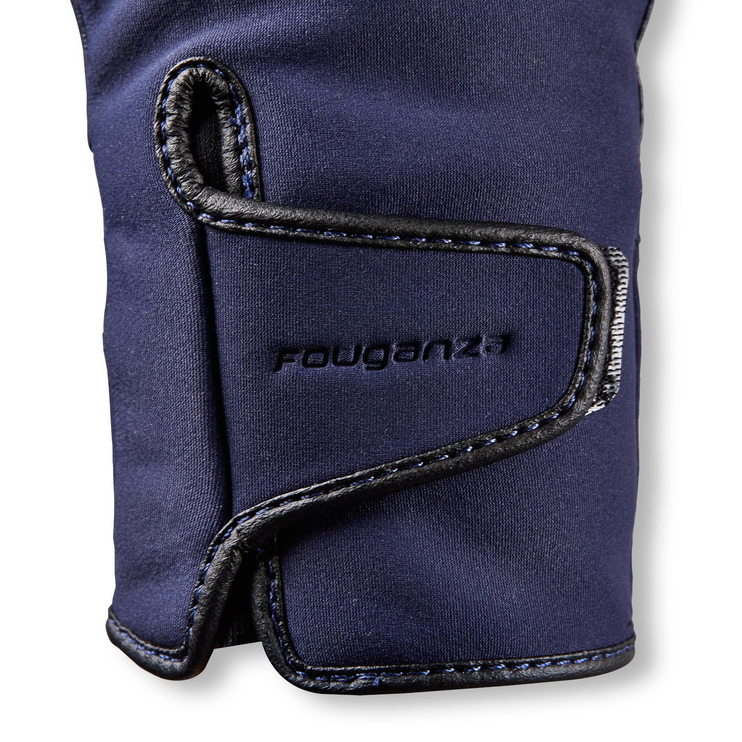 Women's Water-Repellent Horse Riding Gloves 560 Warm - Navy/Black 5/8