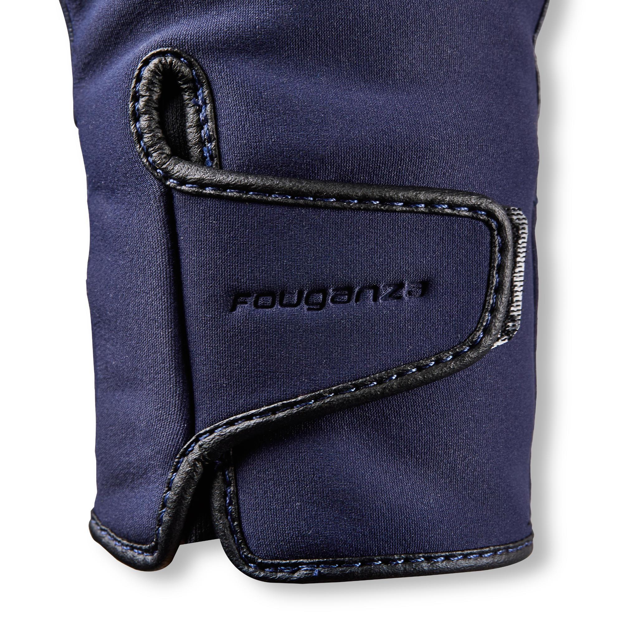 Women's warm, water-repellent riding gloves - 560 WARM navy/black