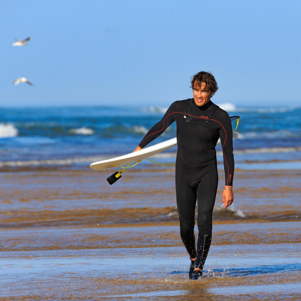 Χαμηλά παπούτσια surf 500 2mm με neoprene - Γκρι/μαύρο