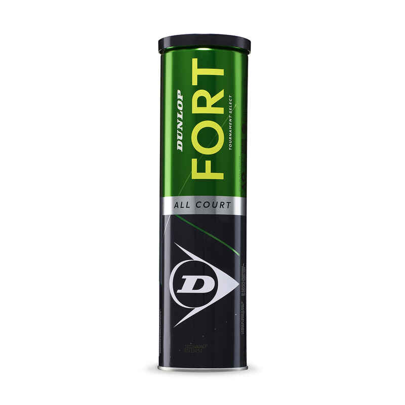Dunlop Tennisbälle mit Druck Fort All Court Control 4er-Dose gelb Dunlop Tennisbälle mit Druck Fort All Court Control 4er-Dose gelb