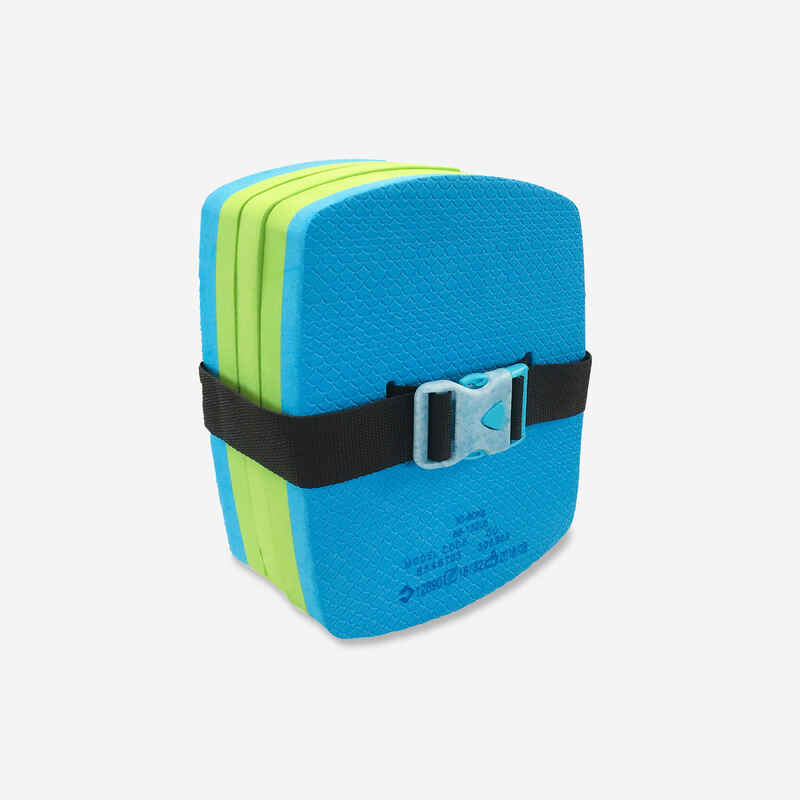 Schwimmgürtel mit abnehmbarem Auftriebselement Kinder 30-60 kg blau/grün