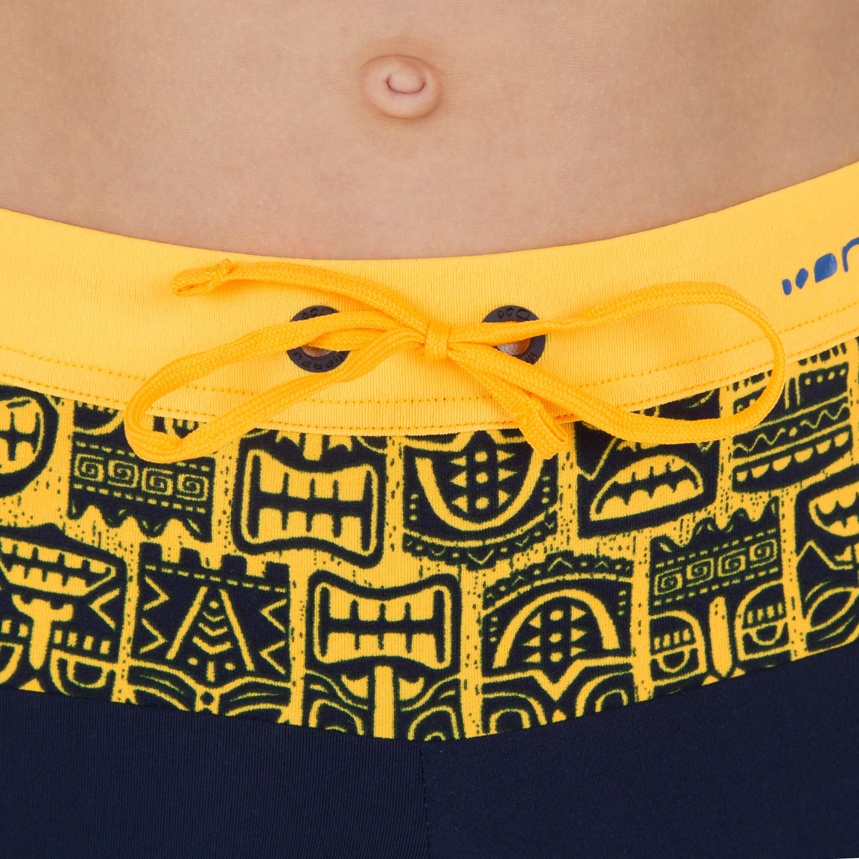 100 POOL BOY'S BOXER SWIMMING SHORTS - BLOCK TIKI YELLOW 5/5