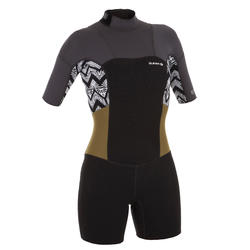 Women’s 2mm neoprene 500 stretch shorty printed black