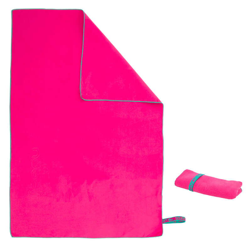 TOWELS Swimming - Microfibre towel M pink NABAIJI - Swimming
